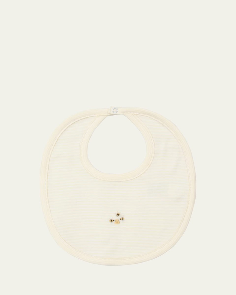 Kid's Bee Hive Hand Embroidered Bib